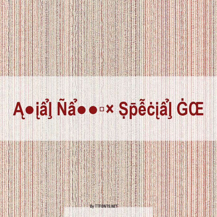 Arial Narrow Special G2 example